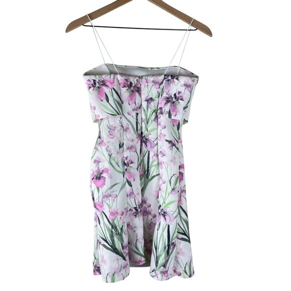 ASOS White Floral Printed Bust Overlay Scuba Mini Dress - Picture 6 of 6